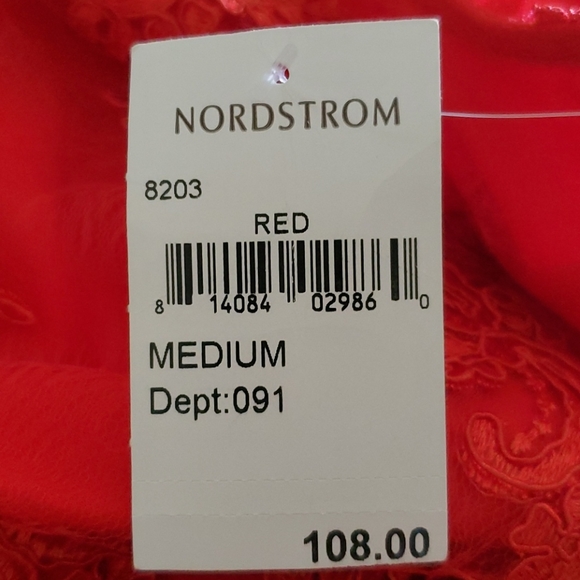 A.Drea 2 Piece Dress A-Line Floral Lace Red Size M - Picture 15 of 15